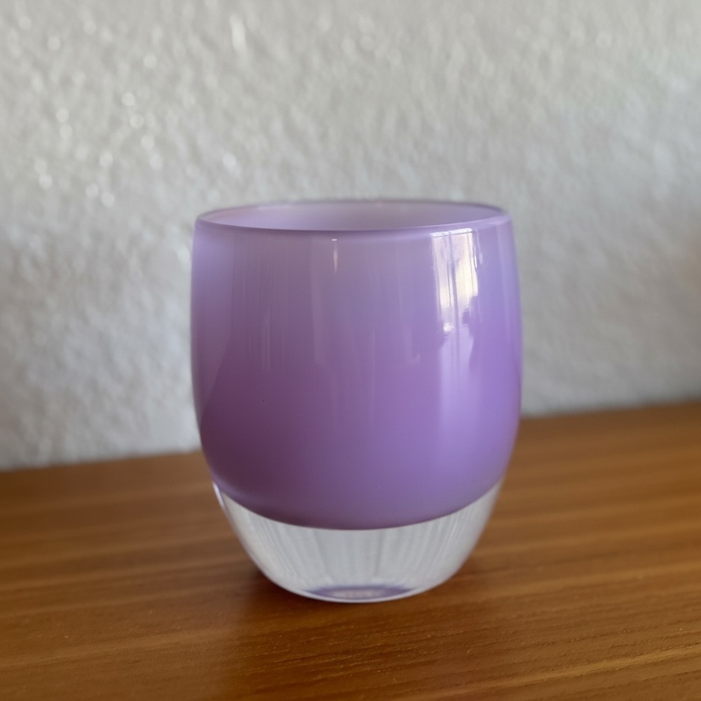 Glassbaby “Sister” Hand-Blown Glass Candle Holder / Votive in Lavender/Purple